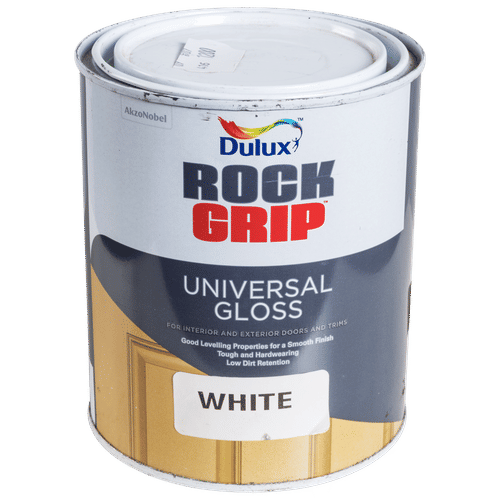DULUX ROCKGRIP UNIVERSAL GLOSS WHITE 1Lt PAINT