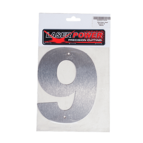 LASER POWER No.9 150mm STAINLESS STEEL NUMBER