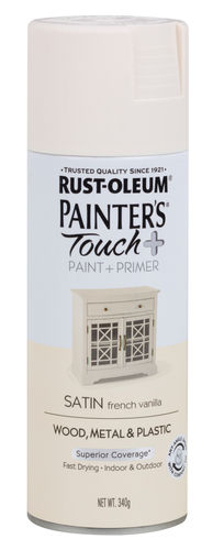 RUSTOLEUM PAINTER'S TOUCH + SATIN FRENCH VANILLA 340g SPRAY PAINT