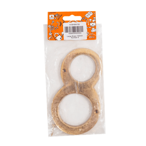 BHC LARGE 150mm No.8 BRASS NUMBER