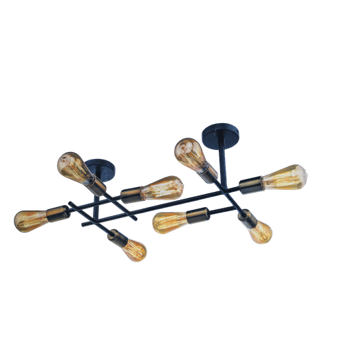 BRIGHTSTAR BLACK & SATIN BRASS CEILING FITTING