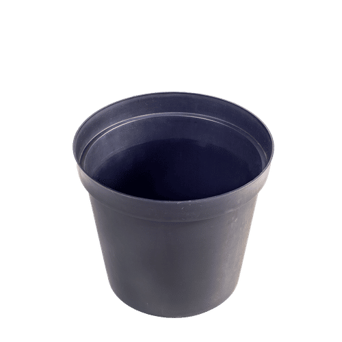 ROUND PLASTIC BLACK 25cm PLANT POT