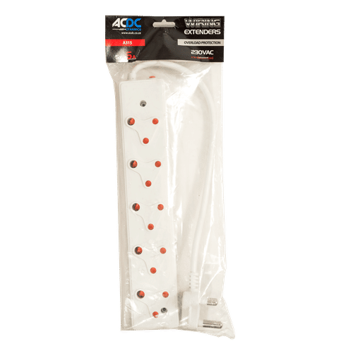 ACDC POWER OVERLOAD PROTECTION 16a 5WAY EXTENSION