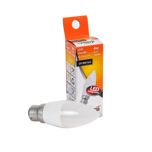 SYNERJI WARMWHITE CANDLE BC 4w LED LAMP