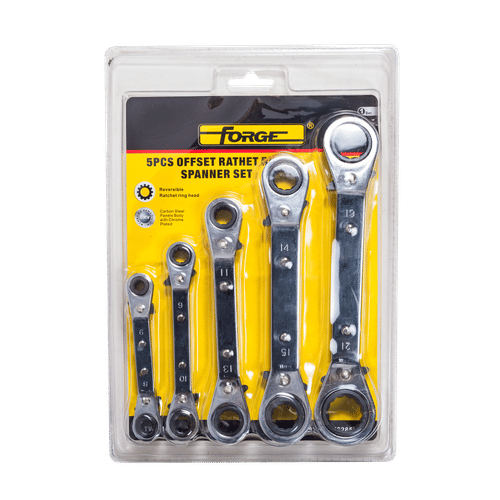 FORGE 5pc OFFSET RATCHET RING SPANNER SET