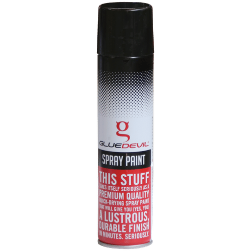 GLUEDEVIL MATT BLACK 300ml SPRAY PAINT