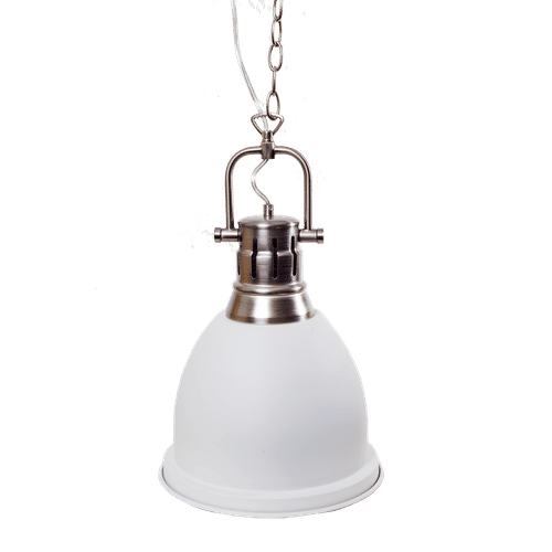 BRIGHT STAR PEN640/1 ES SATIN CHROME WHITE 60w PENDANT FITTING