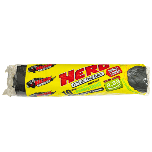 HERO 10 PACK BUDGET 18 Microns 750x900mm BIN LINERS ROLL