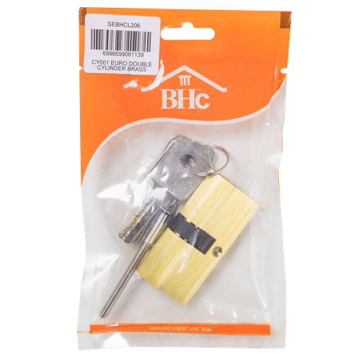 BHC BRASS EURO DOUBLE CYLINDER KNOBSET