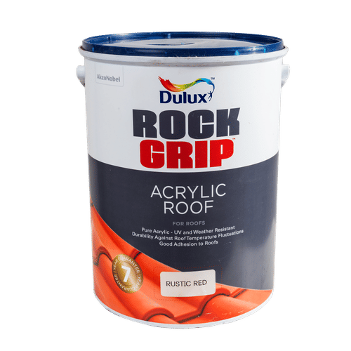 DULUX ROCKGRIP ACRYLIC RUSTIC RED 5Lt ROOF PAINT