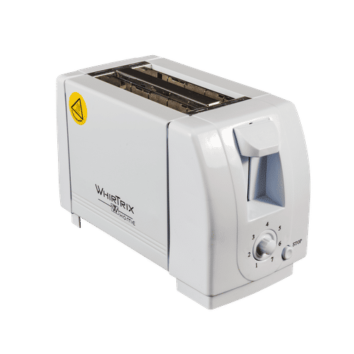 WHIRTRIX STEEL SIDE WALLS & PLASTIC WHITE 2 SLICE TOASTER
