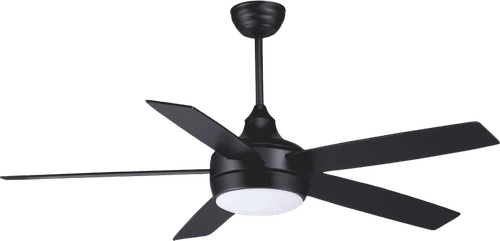 SYNERJI 52" 5 BLADE BLACK CEILING FAN 