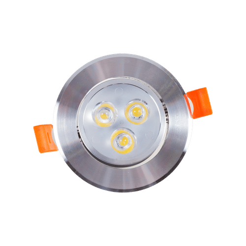 MATT CHROME COOL WHITE 3 LED 3w TILT DOWNLIGHTER