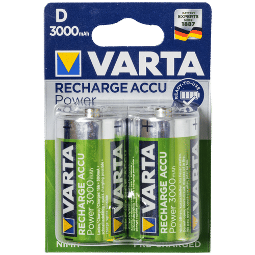 VARTA RECHARGE ACCU POWER 2 PACK D ALKALINE BATTERY