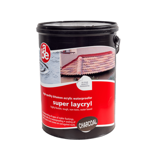 ABE CHARCOAL 5Lt SUPER LAYCRYL WATERPROOFER