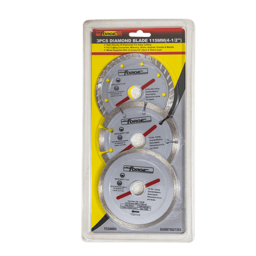 FORGE 3 PIECE 115mm DIAMOND BLADE 