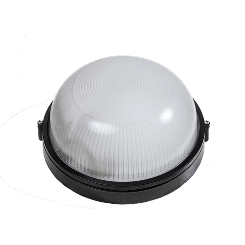 RADIANT ES ROUND LARGE PLAIN BLACK 100w BULKHEAD