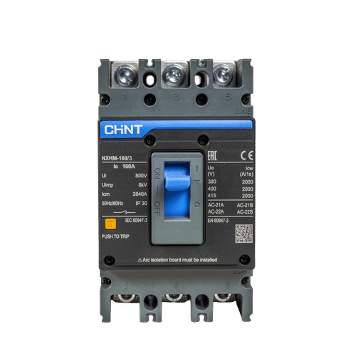 CHINT NXM-160S 3 POLE 25ka 160a MCCB