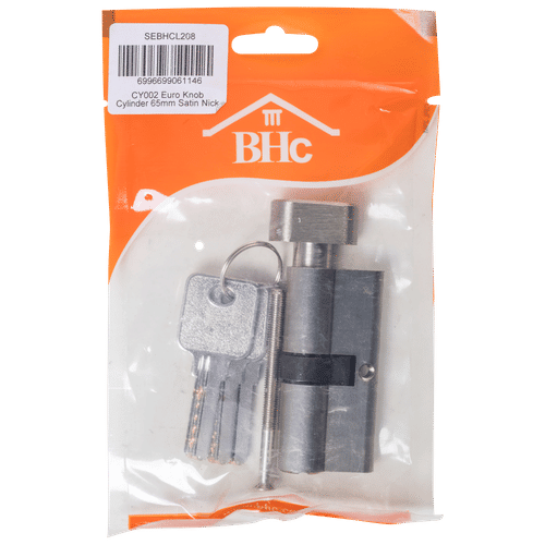 BHC SATIN NICKLE 65mm EURO CYLINDER KNOBSET