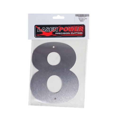 LASER POWER No.8 150mm STAINLESS STEEL NUMBER