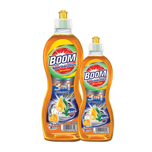 BOOM ANTI BACTERIAL DISH WASHING LIQUID ORANGE SCENTED 750ML