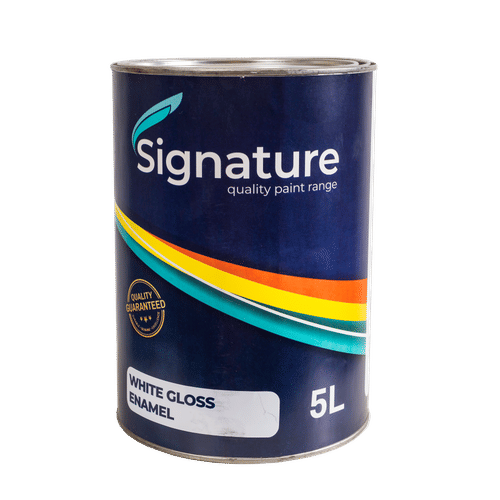 SIGNATURE GLOSS ENAMEL WHITE 5Lt PAINT 