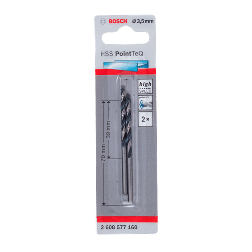 BOSCH PROFESSIONAL POINT TEQ 3.5x39x70mm HSS DRILL BIT