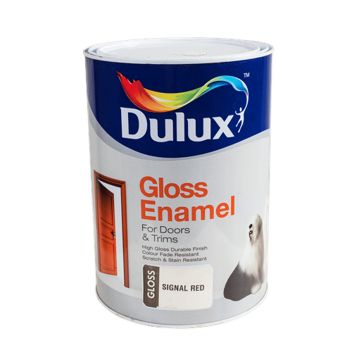 DULUX GLOSS ENAMEL SIGNAL RED 5Lt PAINT