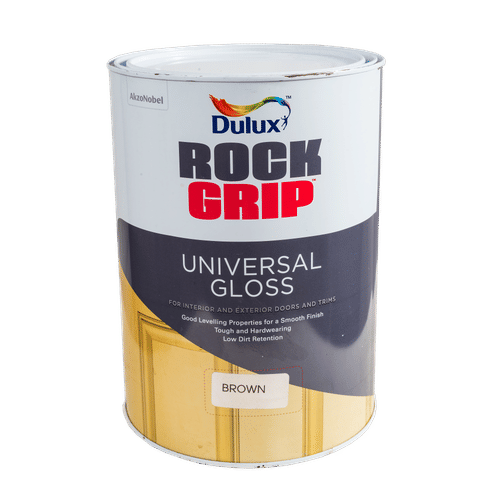 DULUX ROCKGRIP UNIVERSAL GLOSS BROWN 5Lt PAINT