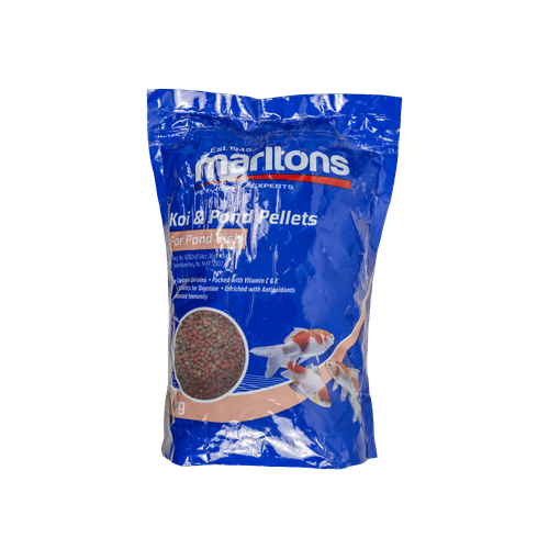 MARLTONS MEDIUM 3mm 1kg KOI & POND PELLETS 