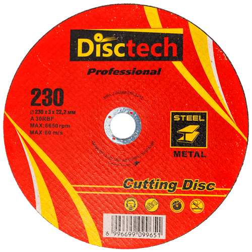 DISCTECH A30RBF 230x3x22.2mm STEEL CUTTING DISC