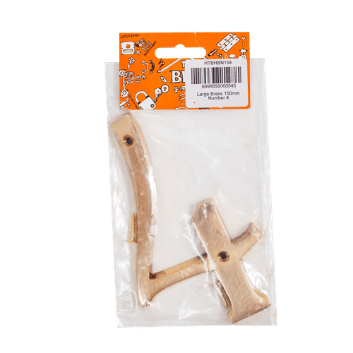BHC LARGE 150mm No.4 BRASS NUMBER