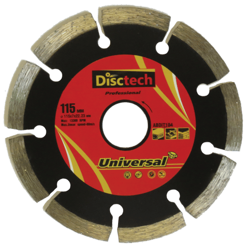DISCTECH SEGMENTED 115mm DIAMOND CUTTING DISC