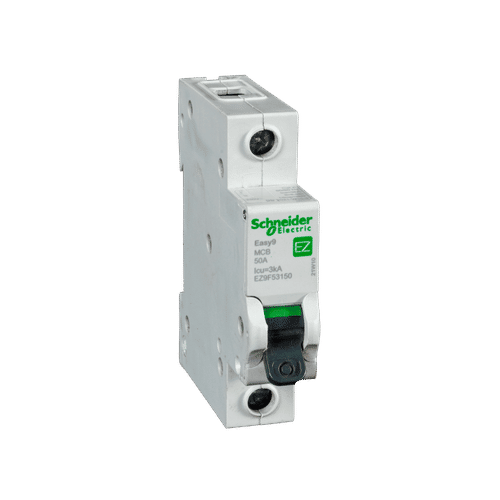 SCHNEIDER EASY9 1 POLE CURVE C 3ka 50a MCB