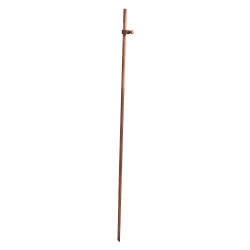 COPPER PLATED 1.2mx16mm 4ft EARTH ROD WITH CLAMP 