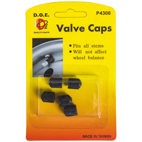 D.O.E BLACK 5pc VALVE CAPS