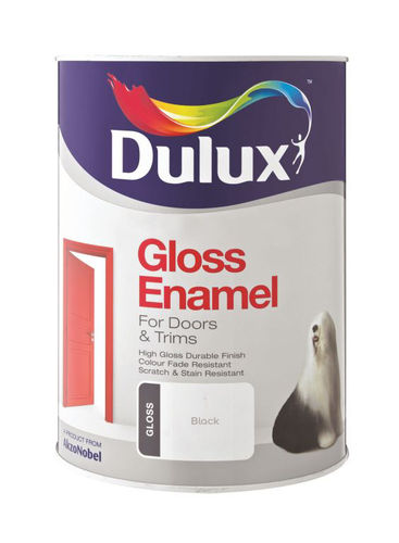 DULUX GLOSS ENAMEL BLACK 5Lt PAINT