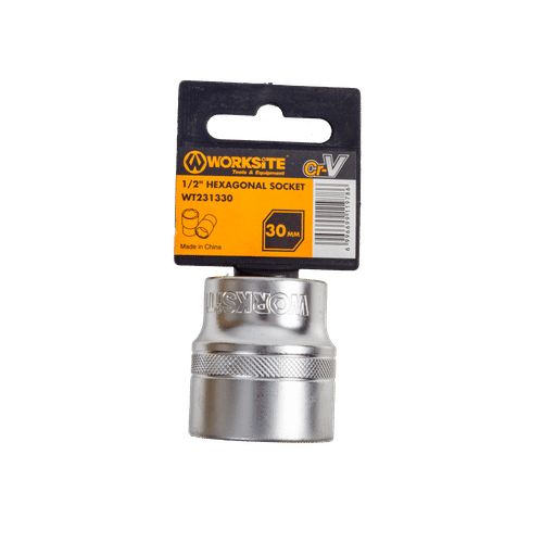 WORKSITE ½" DRIVE 30mm HEXAGONAL SOCKET