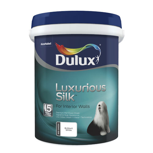 DULUX LUXURIOUS SILK BRILLIANT WHITE 20Lt PAINT