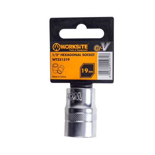 WORKSITE ½" DRIVE 19mm HEXAGONAL SOCKET
