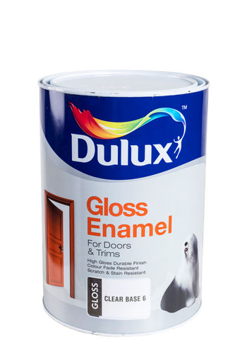 DULUX GLOSS ENAMEL CLEAR BASE 6 5Lt TINT BASE