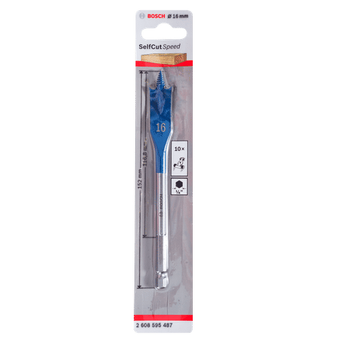 BOSCH PROFESSIONAL HEXAGON SPADE 16x152mm WOOD DRILL BIT