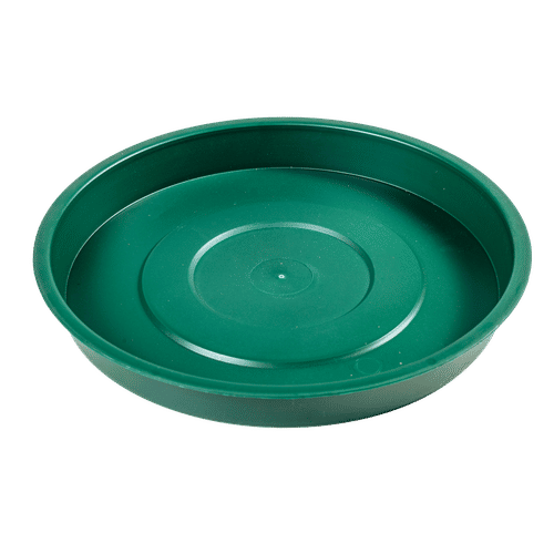 ROUND PLASTIC GREEN 25cm PLANT SAUCER