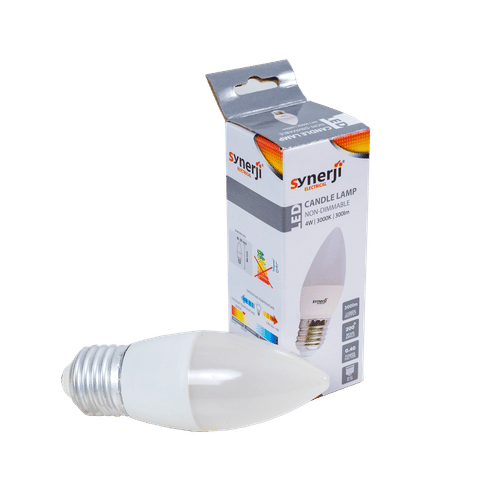 SYNERJI WARM WHITE ES LED 4w CANDLE LAMP