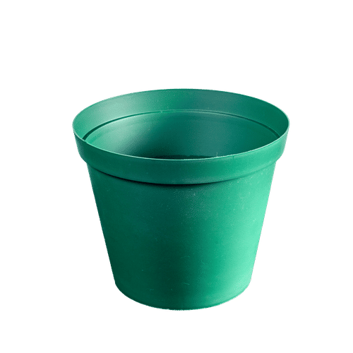 ROUND PLASTIC GREEN 18cm PLANT POT