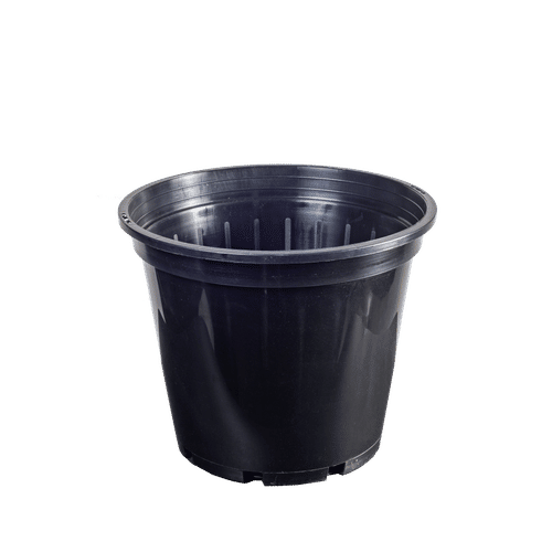 ROUND PLASTIC BLACK 23cm PLANT POT