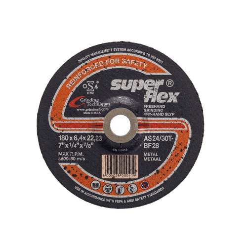 SUPER FLEX 180x6.4x22mm STEEL GRINDING DISC