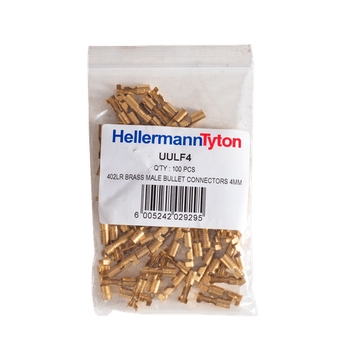 HELLERMANN TYTON UULF4 BRASS FEMALE BULLET TERMINAL