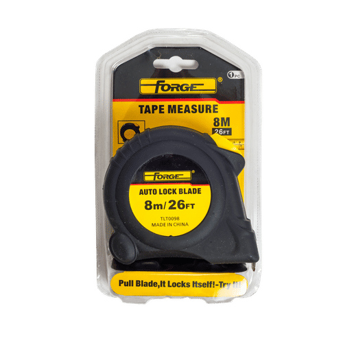 FORGE AUTO LOCK 8m x 25mm TAPE MEASURE