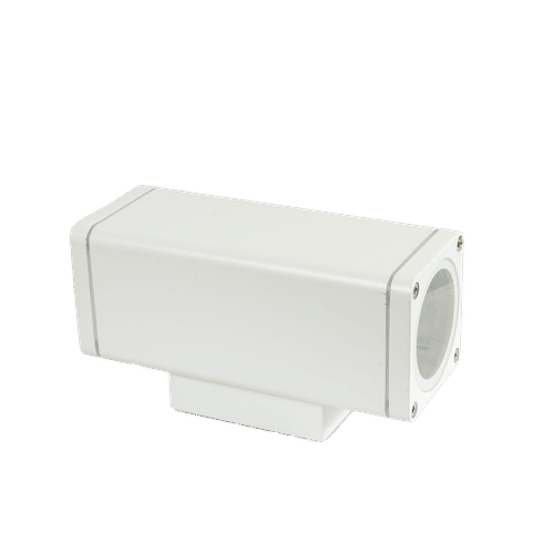 SYNERJI KUBE TWIN GU10 WHITE OUTDOOR WALL LIGHT